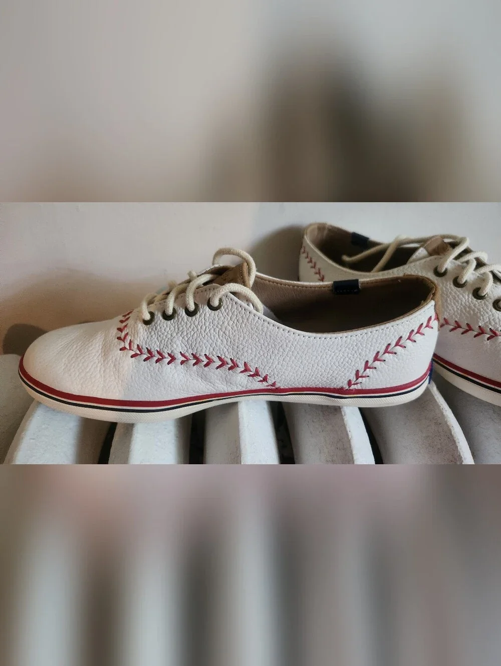 Keds Champion Pennant Leather Sneakers Baseball Sz. 7